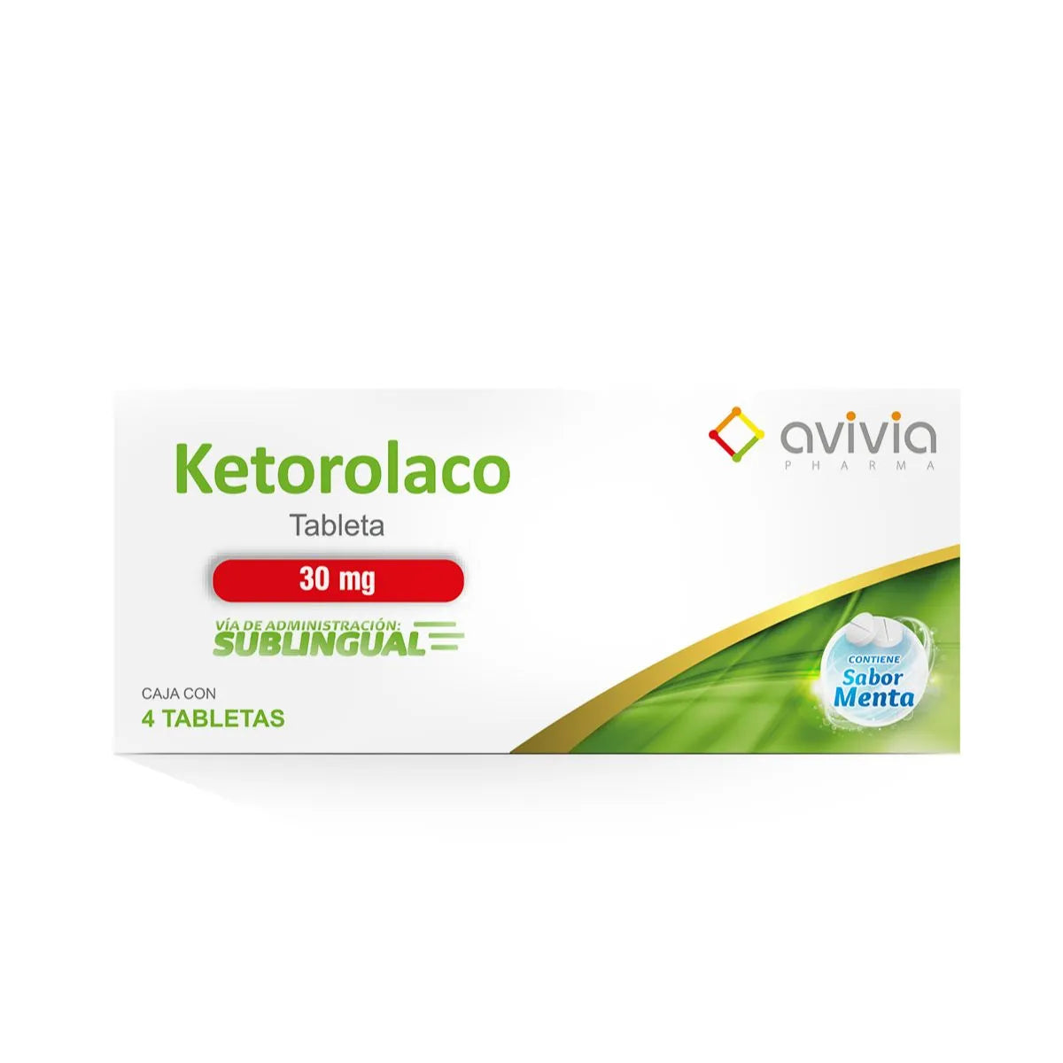 Ketorolaco 30 Mg 4 Tabletas Sublingual