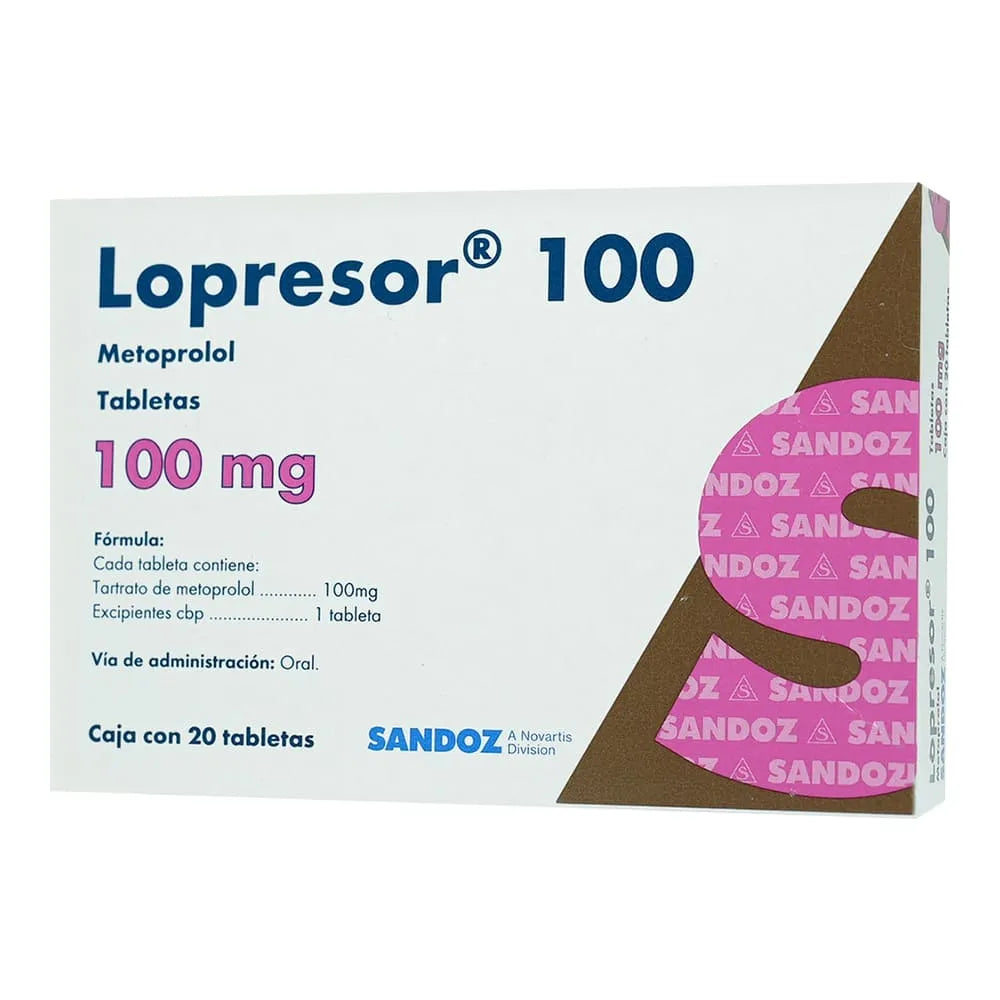 Lopresor 100 Mg 20 Grageas