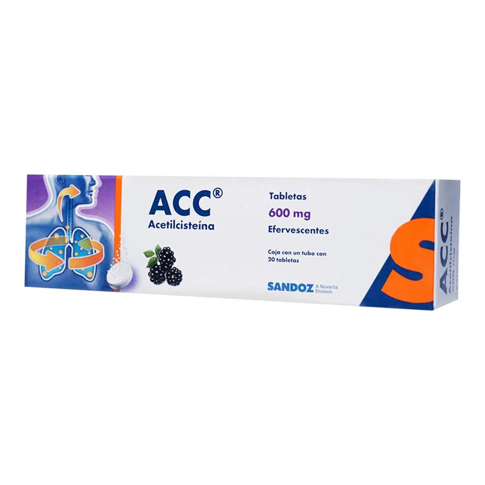 ACC 600 Mg 20 Tabletas Efervescentes