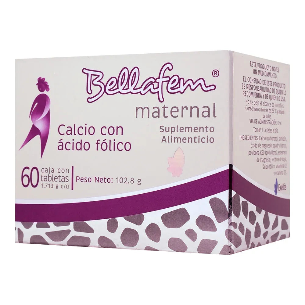 Bellafem Maternal Suplemento Alimenticio 60 Tabletas