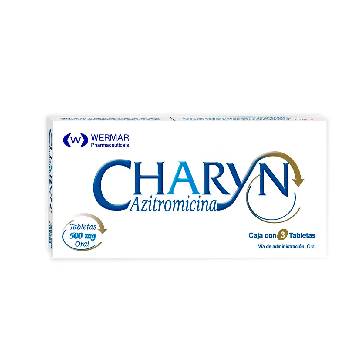 Charyn Azitromicina 500 Mg 3 Tabletas