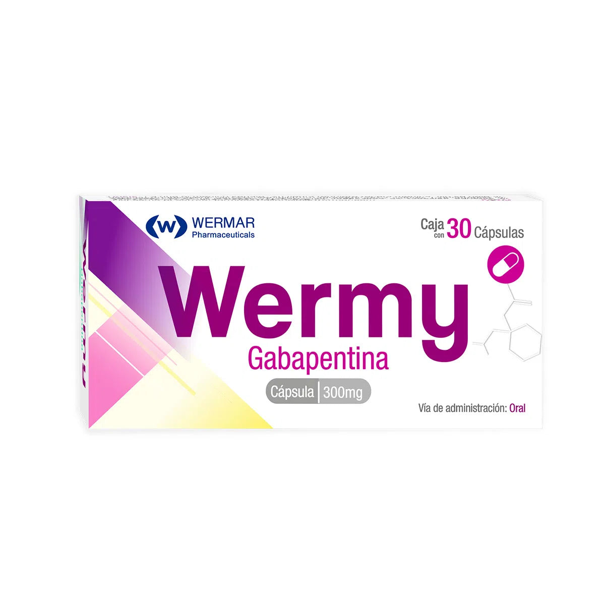 Wermy Gabapentina 300 Mg 30 Cápsulas