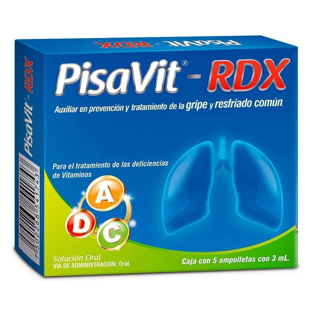 PisaVit-RDX Solución Oral 5 Ampolletas 3 Ml