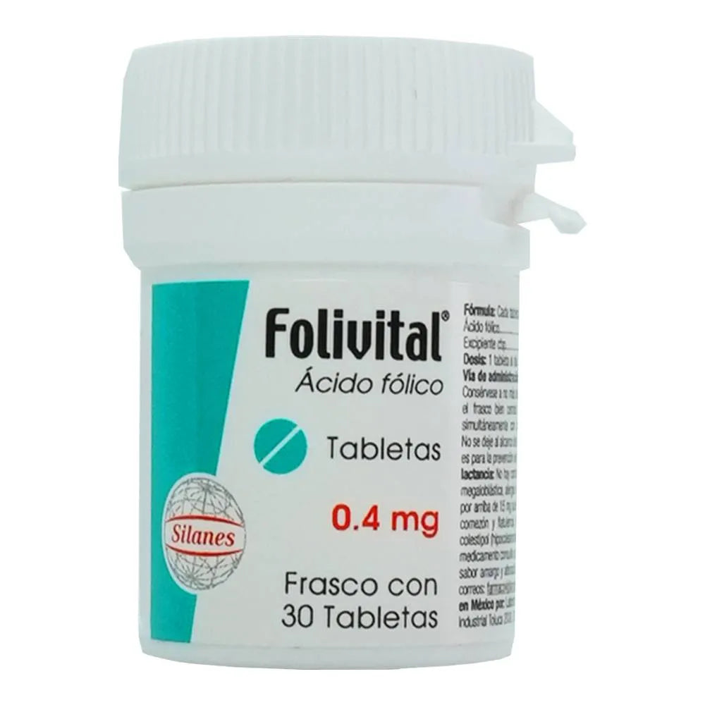 Folivital 0.4 Mg Blister 30 Tabletas