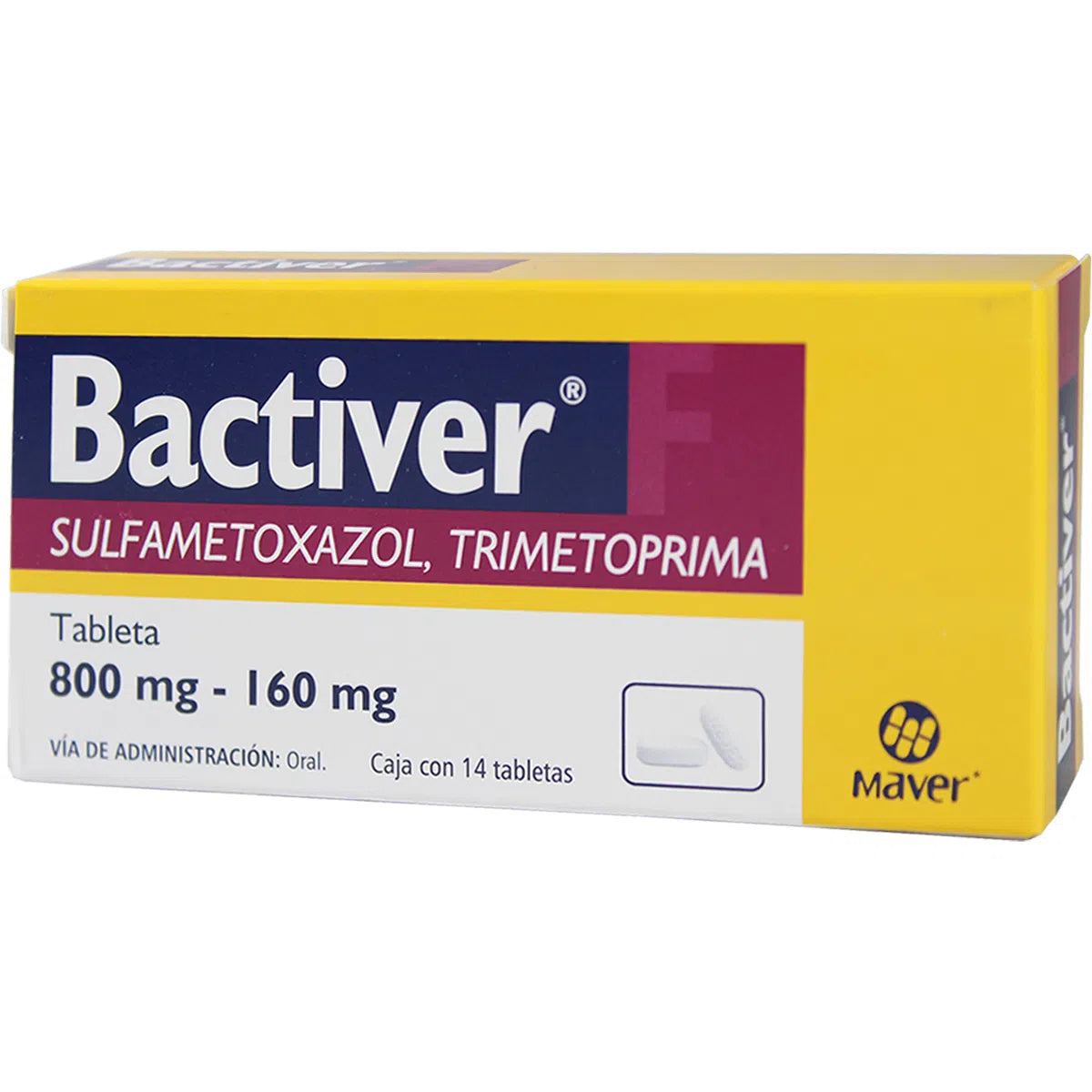 Bactiver F Sulfametoxazol/Trimetoprima 800/160 Mg 14 Tabletas