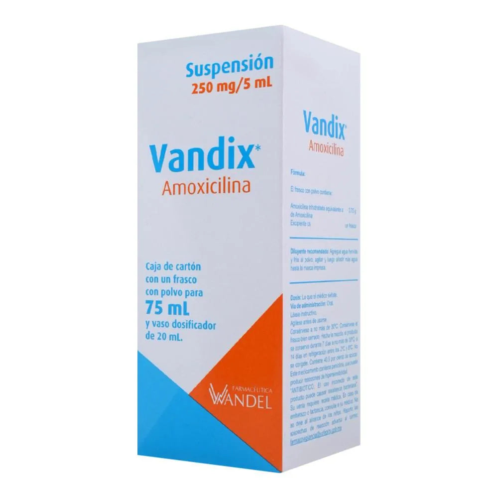 Vandix Amoxicilina 250 Mg Suspensión 75 Ml