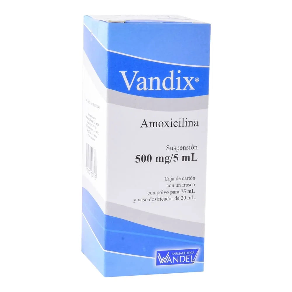 Vandix Amoxicilina 500/5 Ml Suspensión 75 Ml