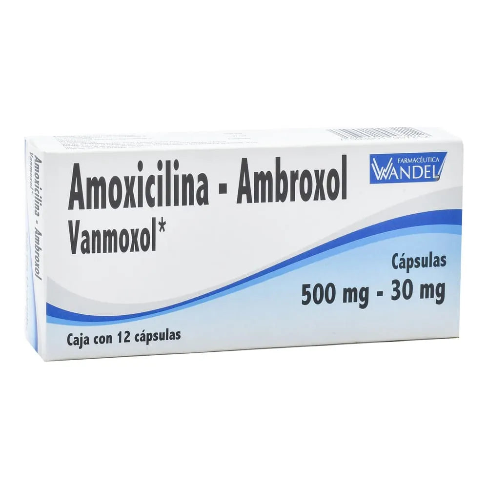 Vanmoxol Amoxicilina/Ambroxol 500/30 Mg 12 Cápsulas