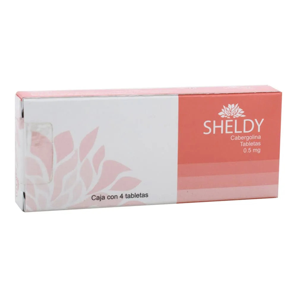 Sheldy Cabergolina 0.5 Mg 4 Tabletas