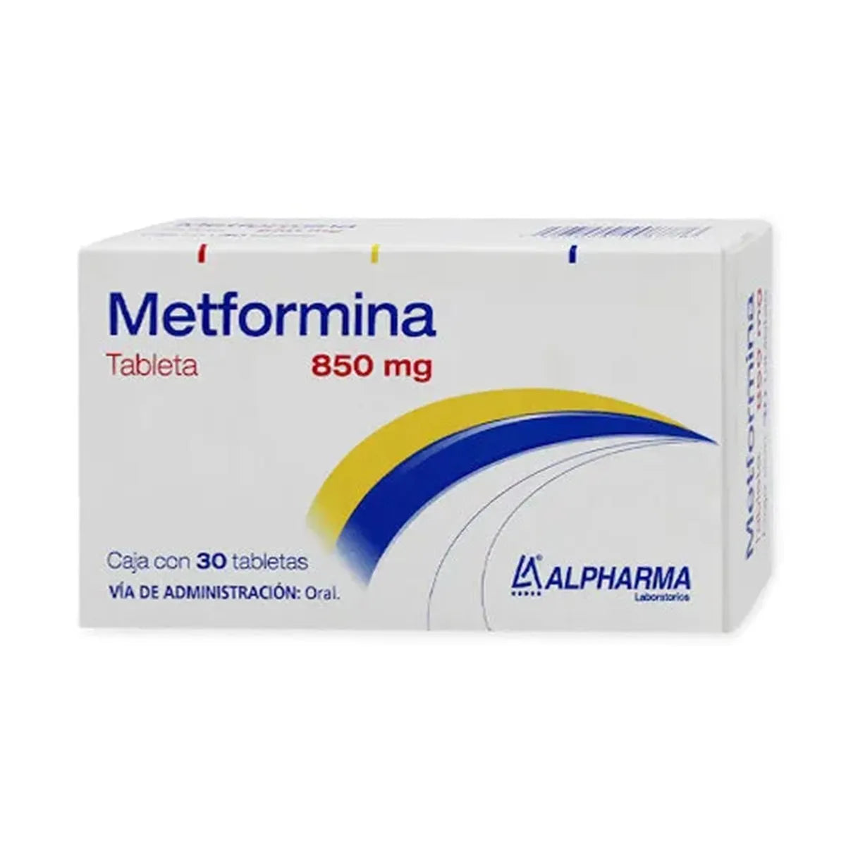 Metformina 850 Mg 30 Tabletas