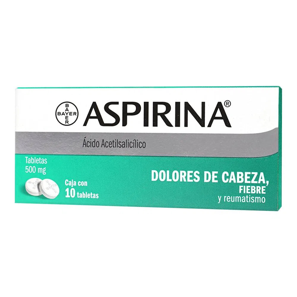 Aspirina 500 Mg 10 Tabletas