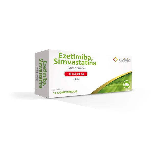 Ezetimiba/Simvastatina 10/20 Mg 14 Comprimidos