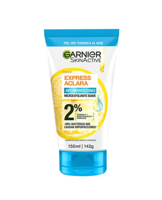 Microexfoliante Garnier Express Aclara Suave 2% 150 Ml