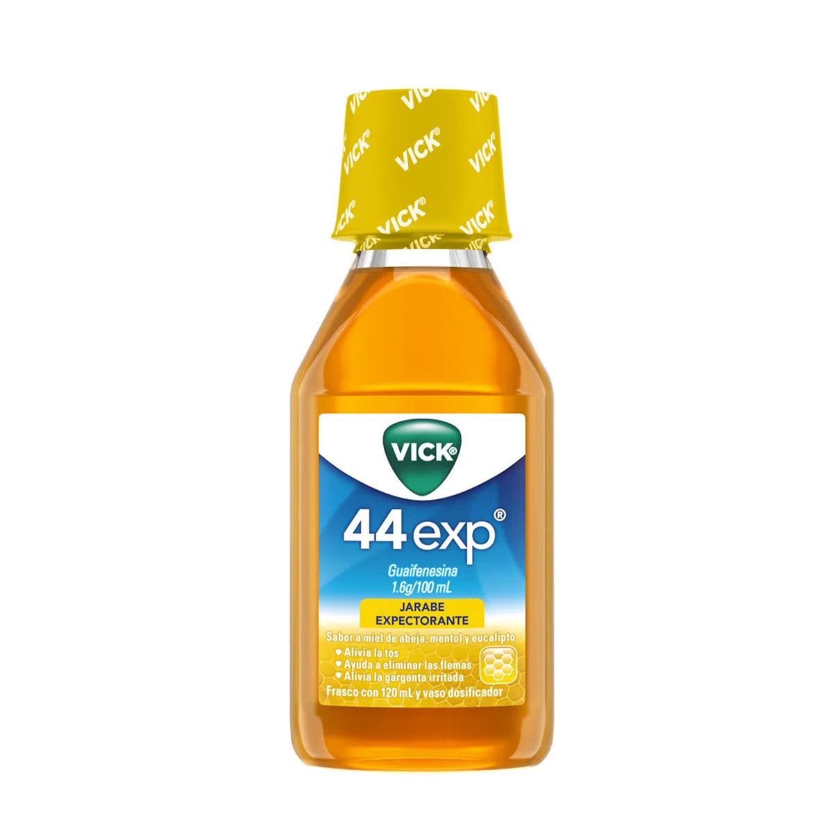 Jarabe Vick 44 Expectorante Miel de Abeja-Mentol-Eucalipto 120 Ml