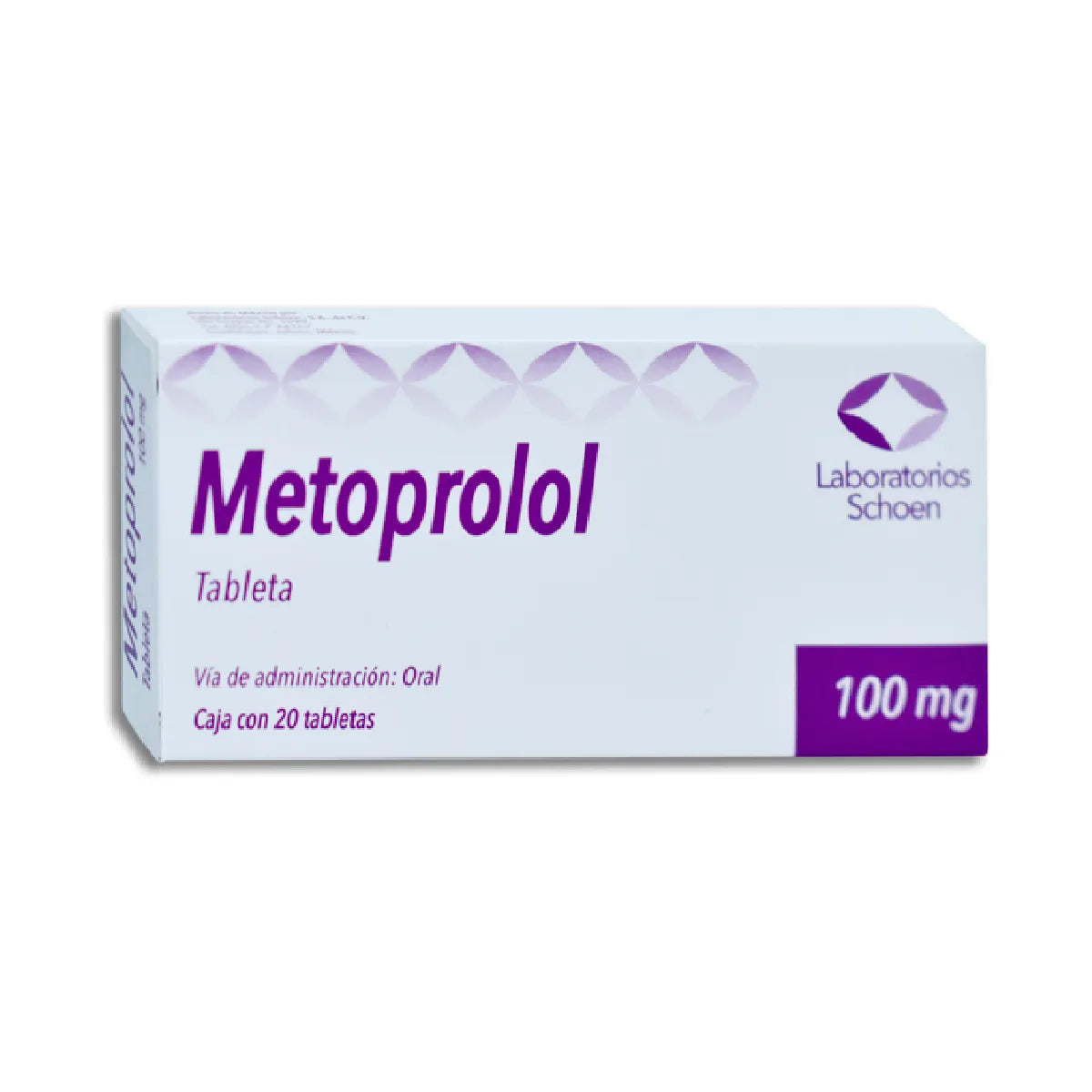 Metoprolol 100 Mg 20 Tabletas