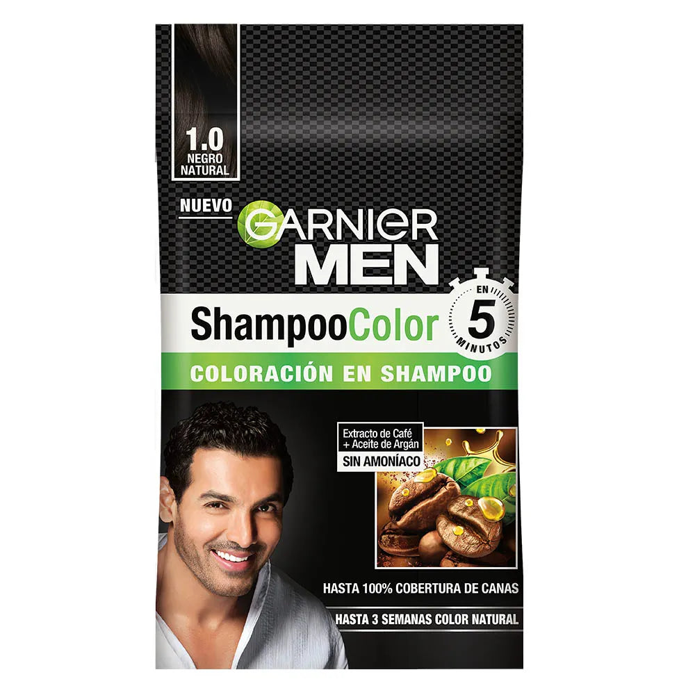 Shampoo Garnier Men Color 1.0 Negro
