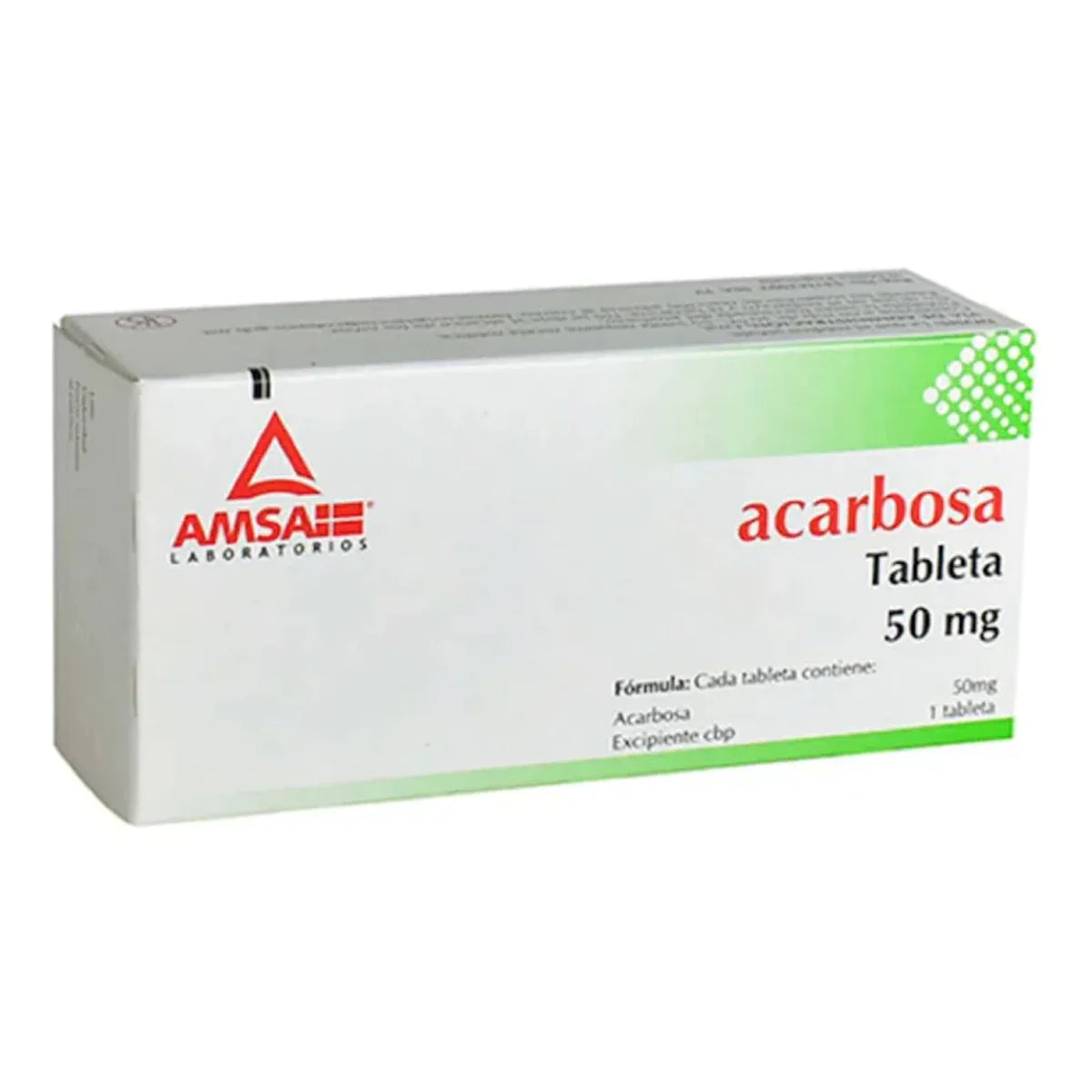 Acarbosa 50mg con 30 tabletas
