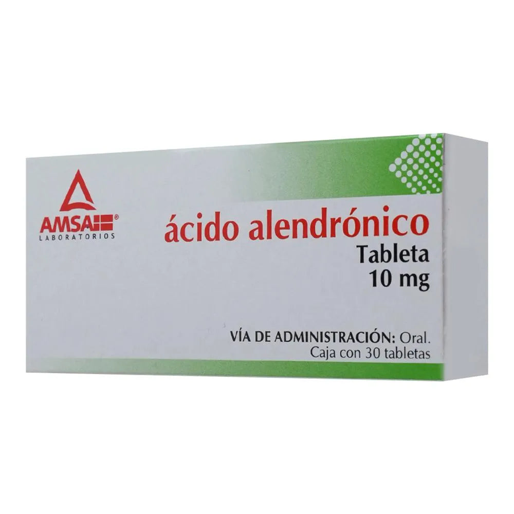 Ácido Alendrónico 10 Mg 30 Tabletas