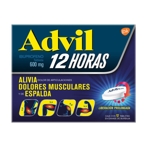 Advil 12H 600 Mg 12 Tabletas
