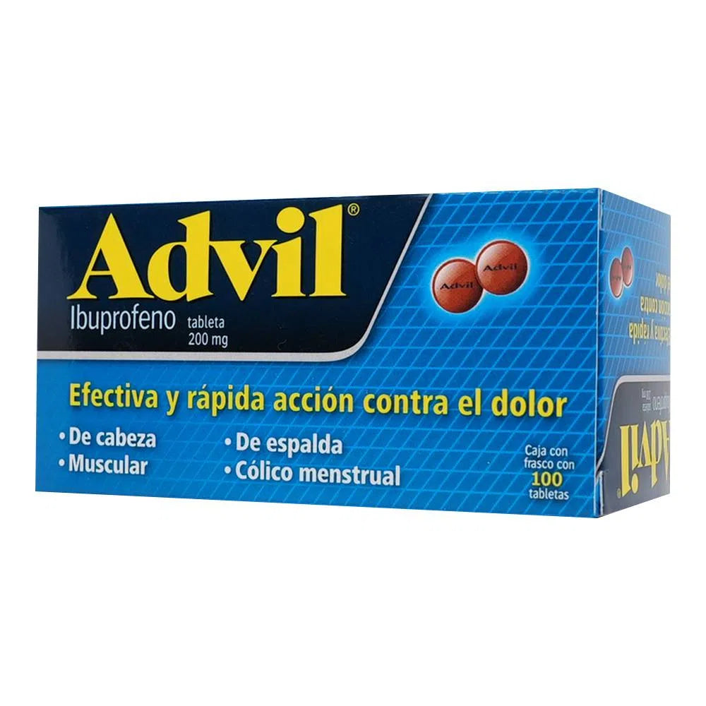 Advil Ibuprofeno 200 mg con 100 tabletas
