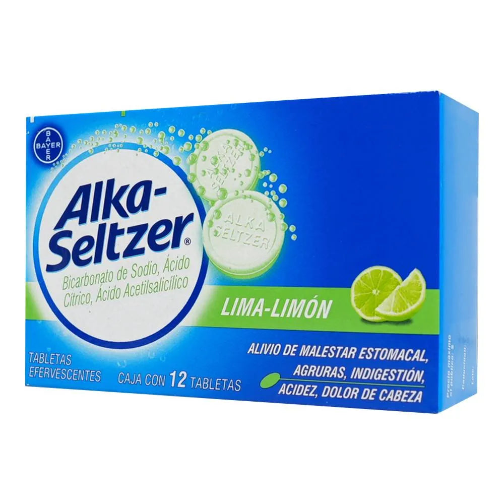 Alka-Seltzer Lima-Limón 12 Tabletas