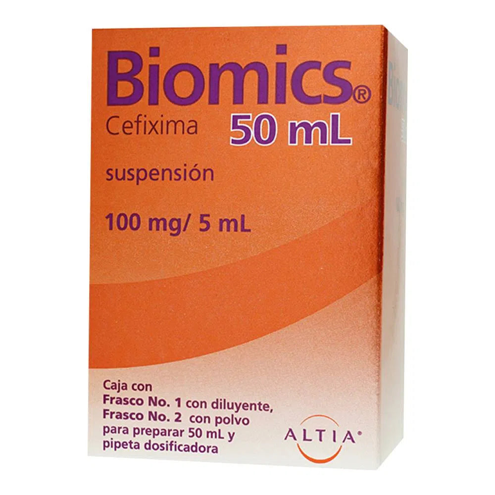 Biomics Cefixima Suspensión 100mg / 5 ml con 50 ml