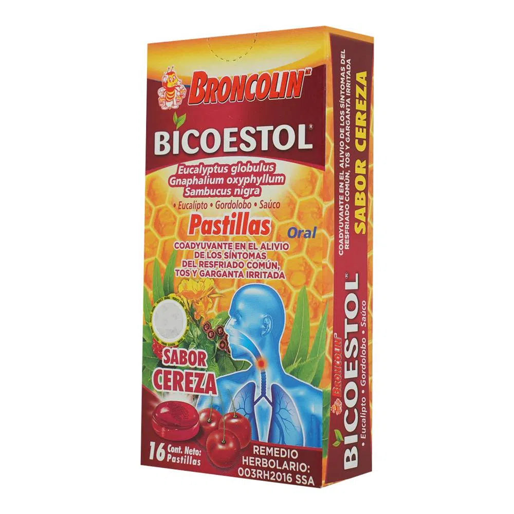 Broncolin Bicoestol Cereza 16 Pastillas