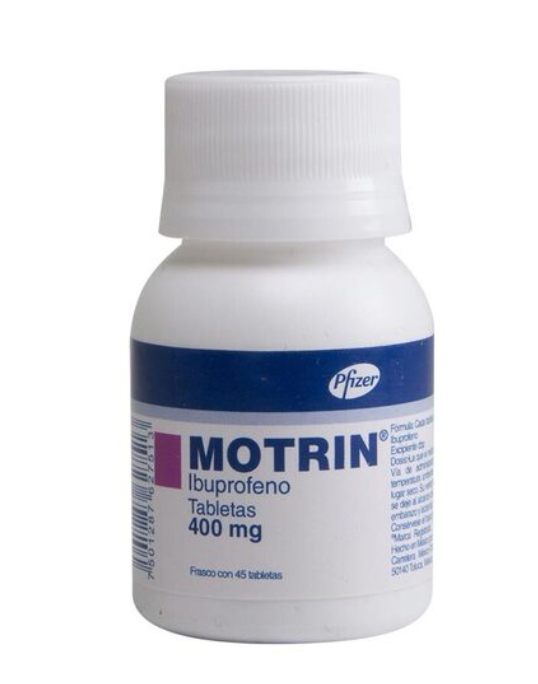 Motrin Ibuprofeno 400 mg con 45 tabletas