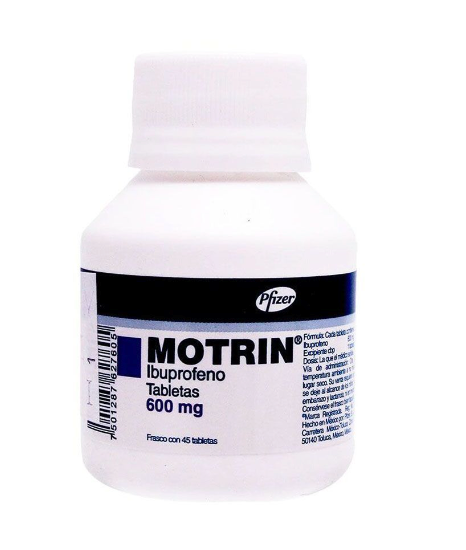 Motrin Ibuprofeno 600 mg con 45 tabletas