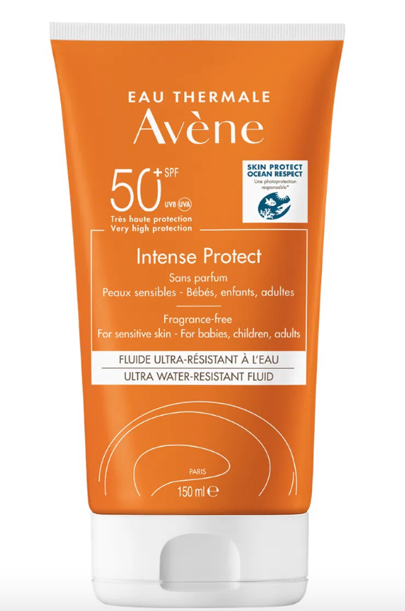 Avène Intense Protect Protector Solar FPS 50+ para Piel Sensible, Resistente al Agua 150 ml Envase