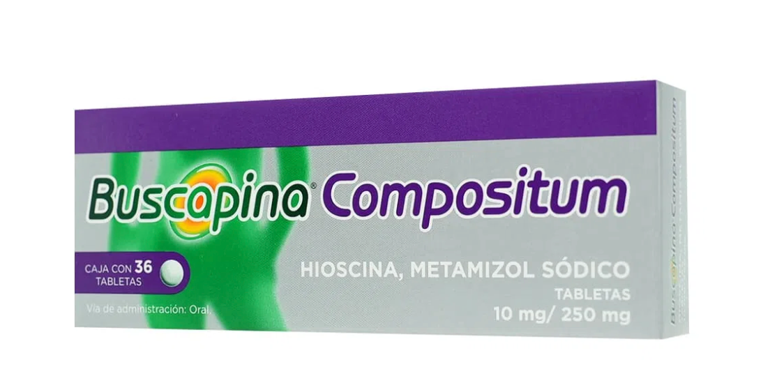 Buscapina Compositum Butilbromuro de hioscina / metamizol 10/250 mg con 36 tabletas