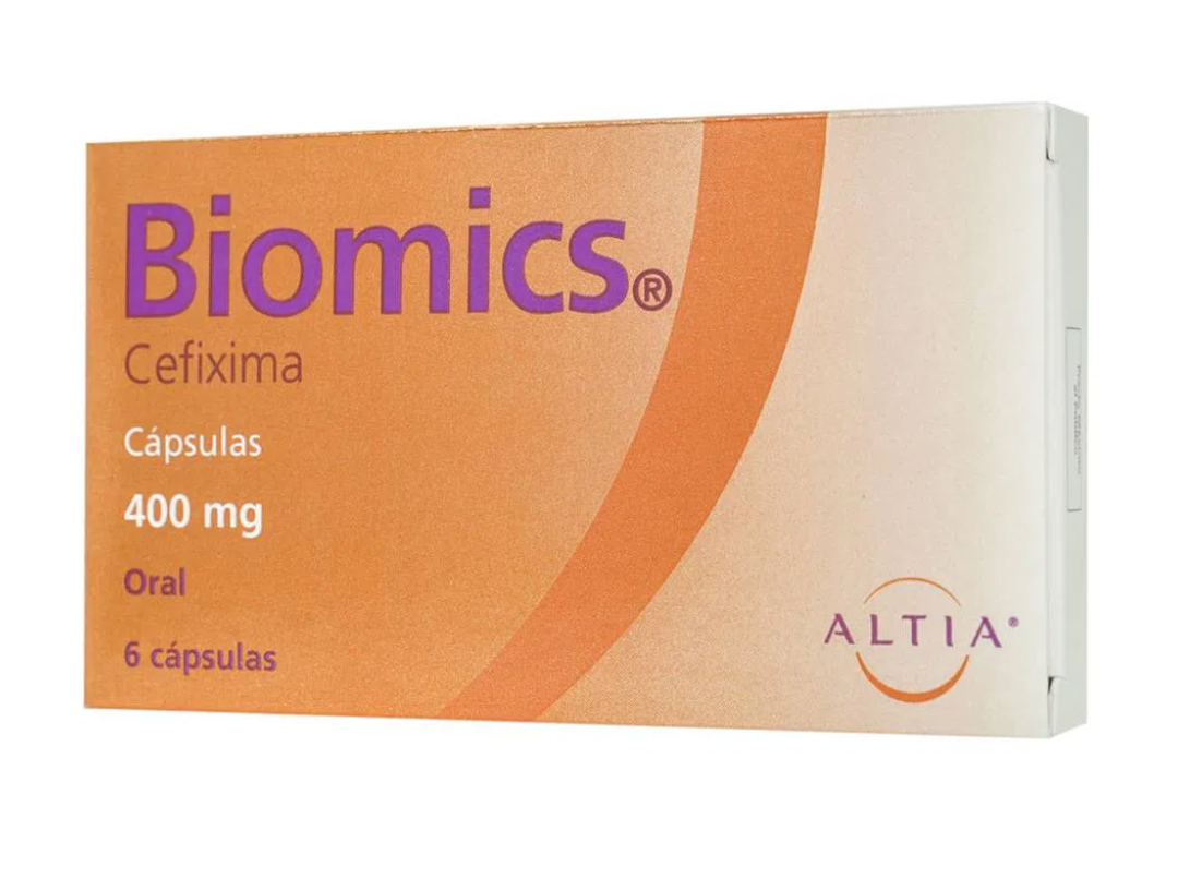 Biomics Cefixima 400 mg con 6 tabletas
