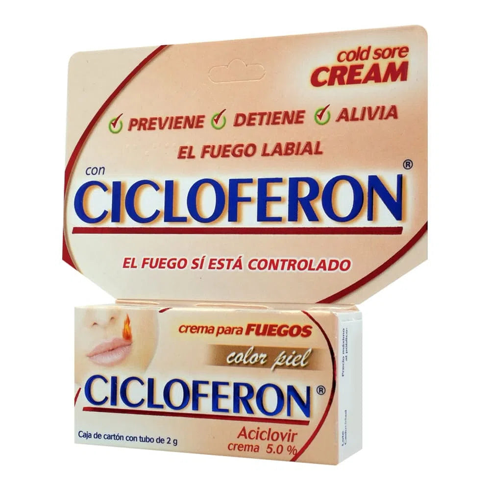 Cicloferon Aciclovir 5% Crema color piel 2 g