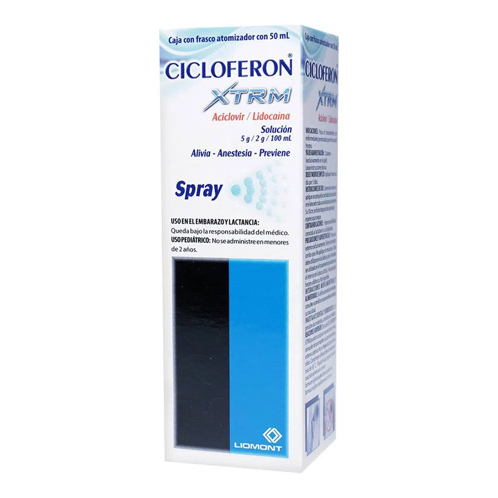 Cicloferon XTRM Aciclovir/Lidocaina 5g/2g/100ml Spray  50 ml