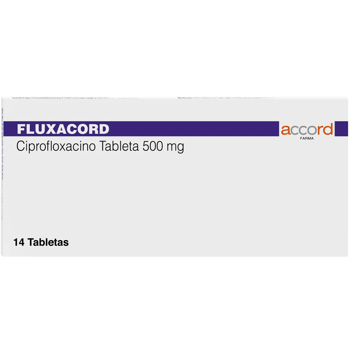 Fluxacord Ciprofloxacino 500 mg con 14 tabletas