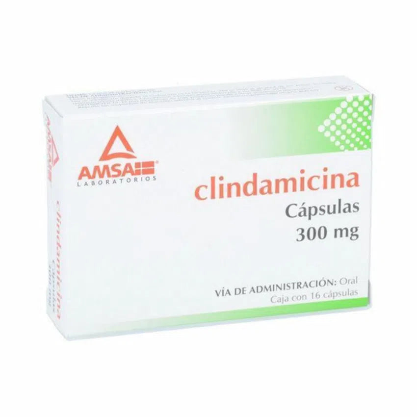 Clindamicina 300 mg con 16 cápsulas