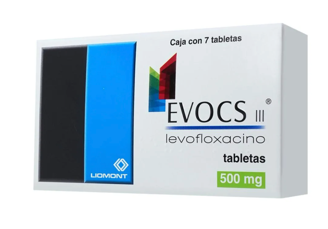 EVOCS III Levofloxacino 500 mg con 7 tabletas