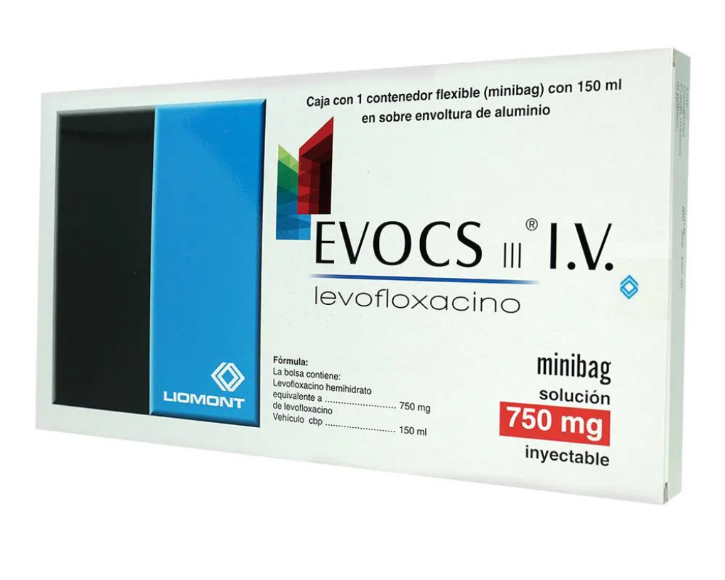 EVOCS III  Solución Inyectable I.V. Levofloxacino 750 mg Minibag