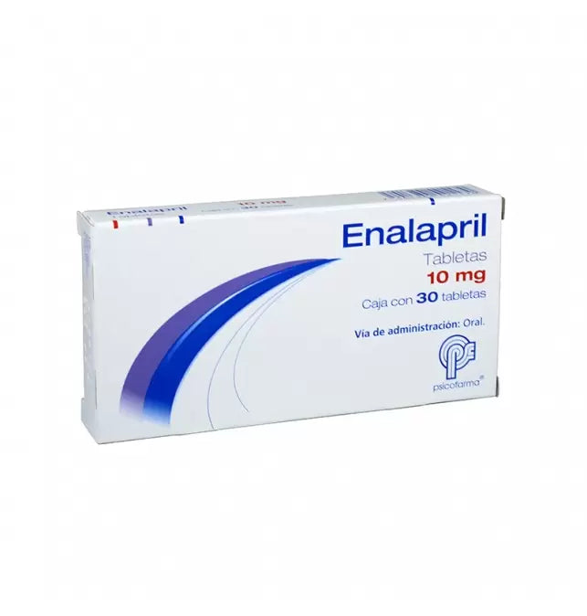 Enalapril 10 mg con 30 tabletas