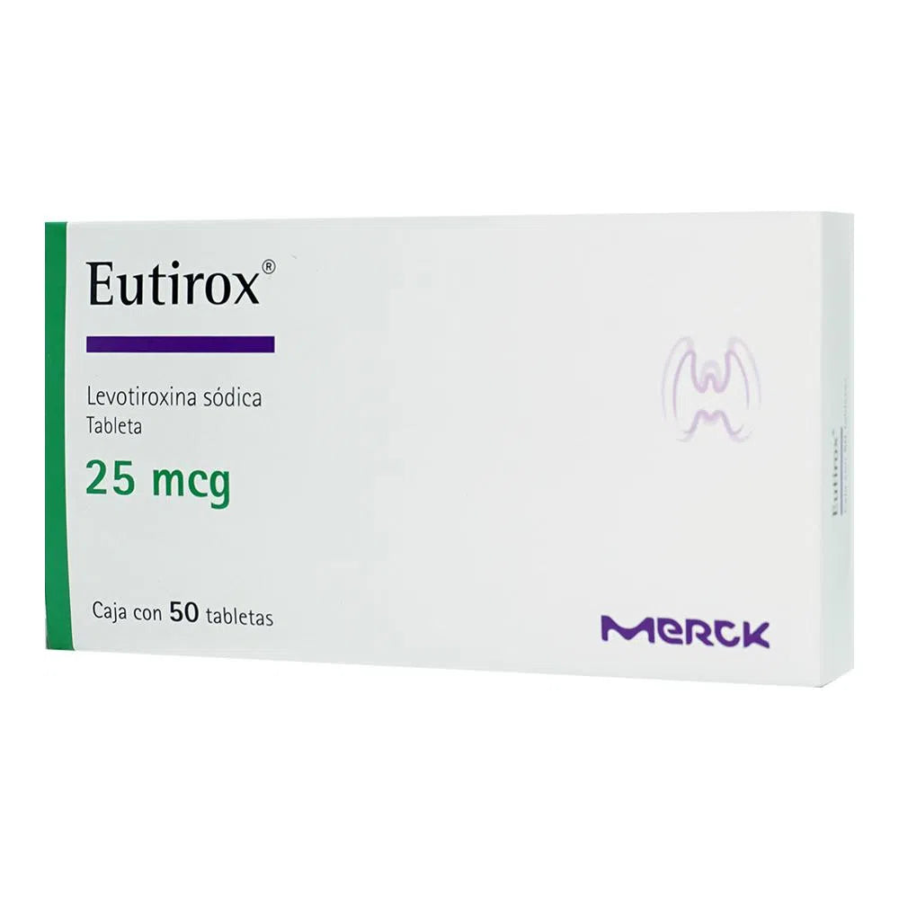 Eutirox Levotiroxina sódica 25 mcg con 50 tabletas