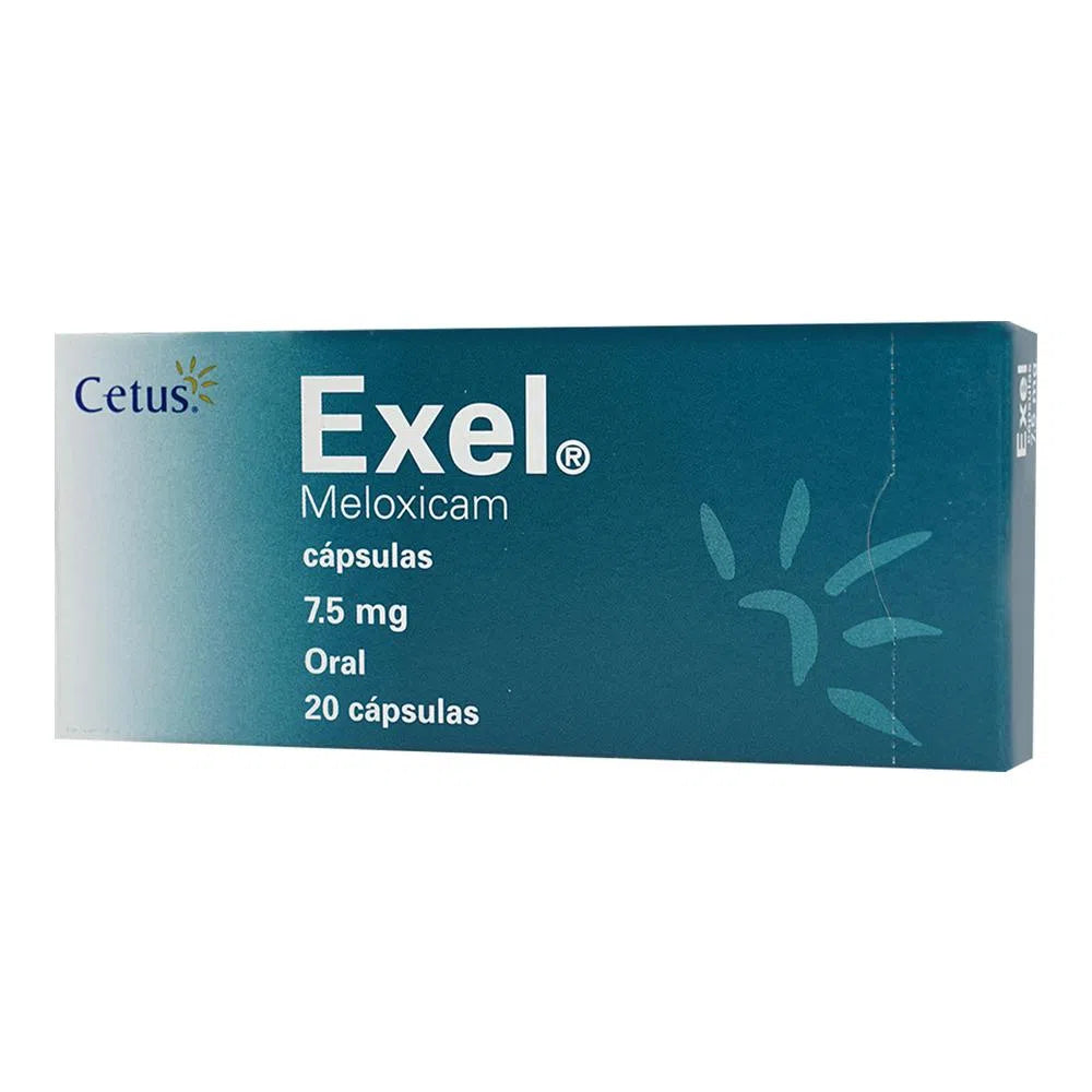 Exel Meloxicam 7.5mg con 20 cápsulas
