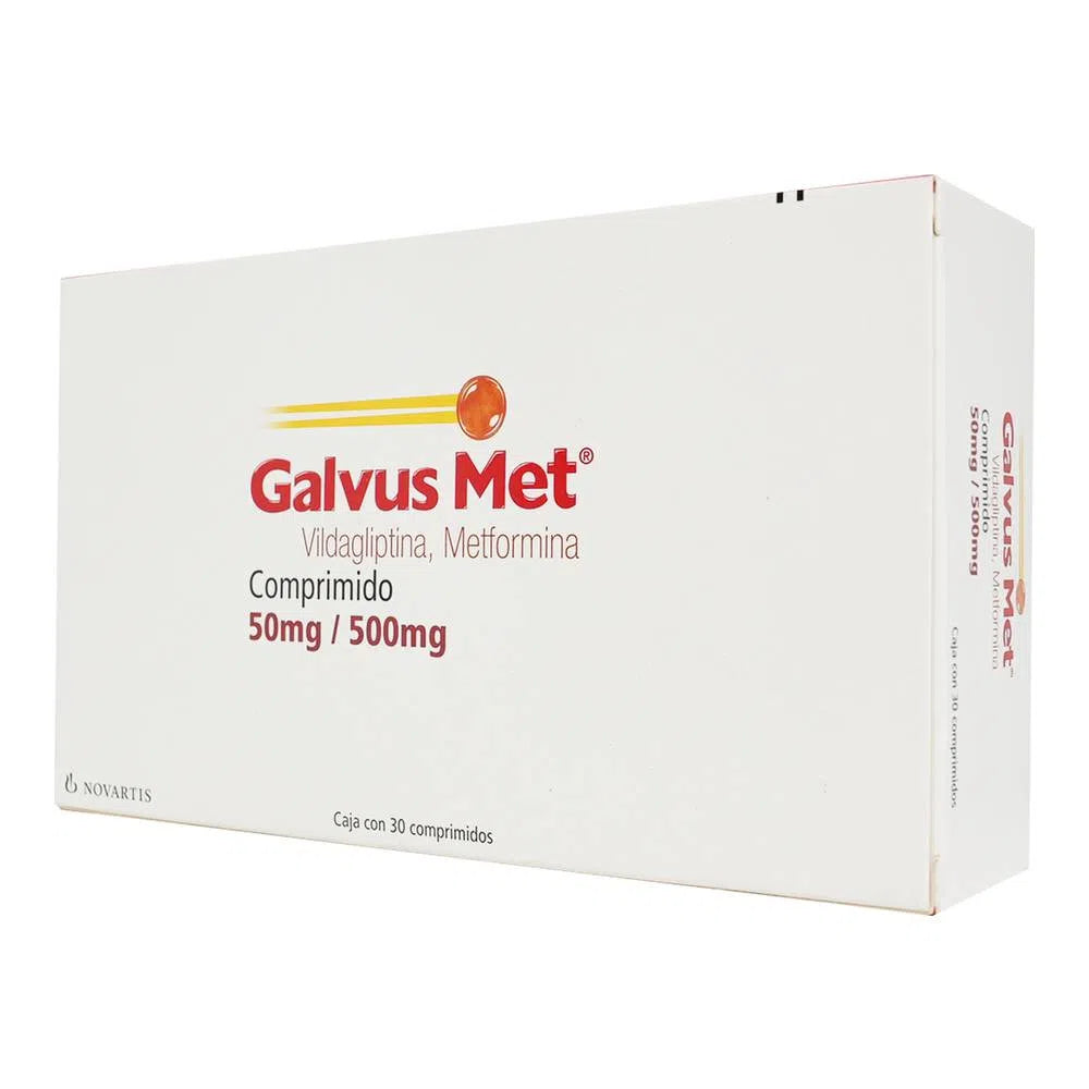 Galvus Met Metformina, Vidagliptina 500/50 mg con 30 comprimidos