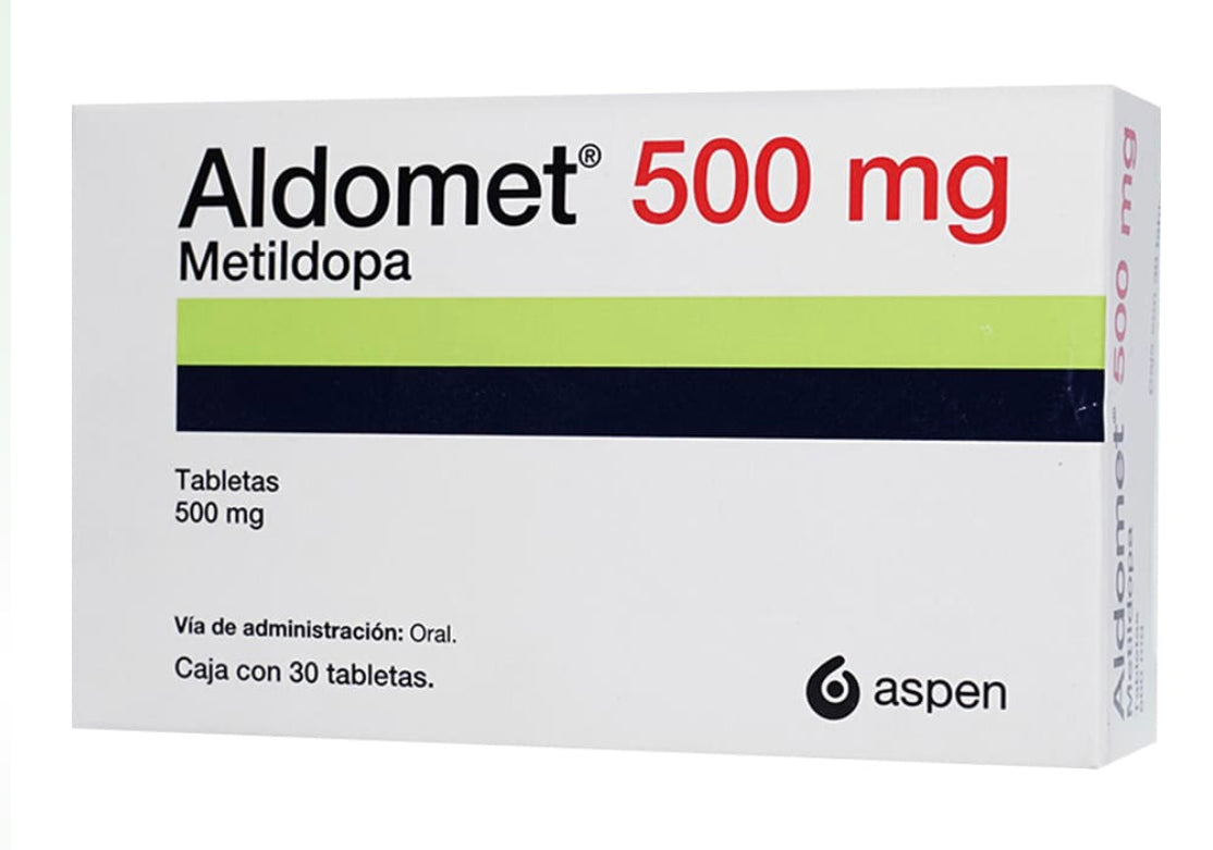 Aldomet metildopa 500 mg con 30 tabletas