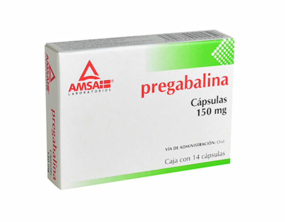 Pregabalina 150 mg con 14 cápsulas