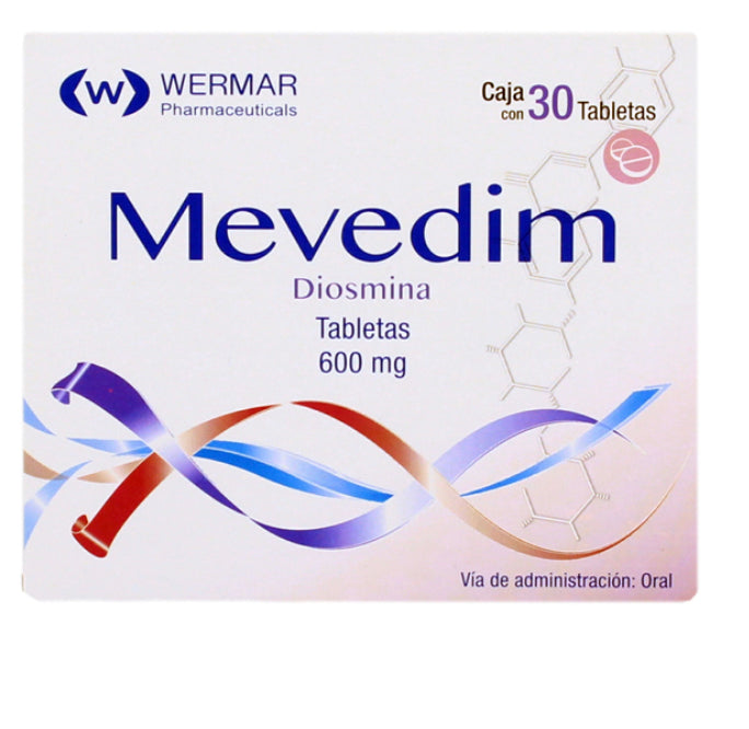 Diosmina 600 mg con 30 tabletas