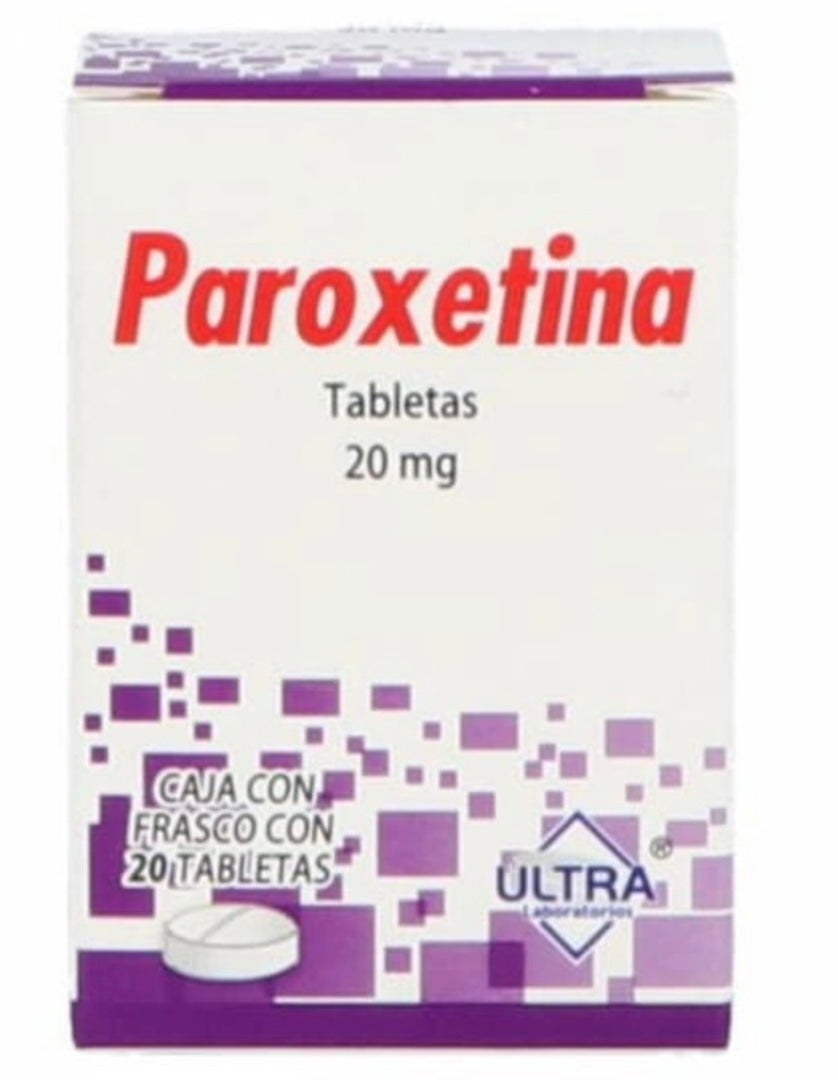 Paroxetina 20 Mg Con 20 Tabletas | Sanafarma.mx