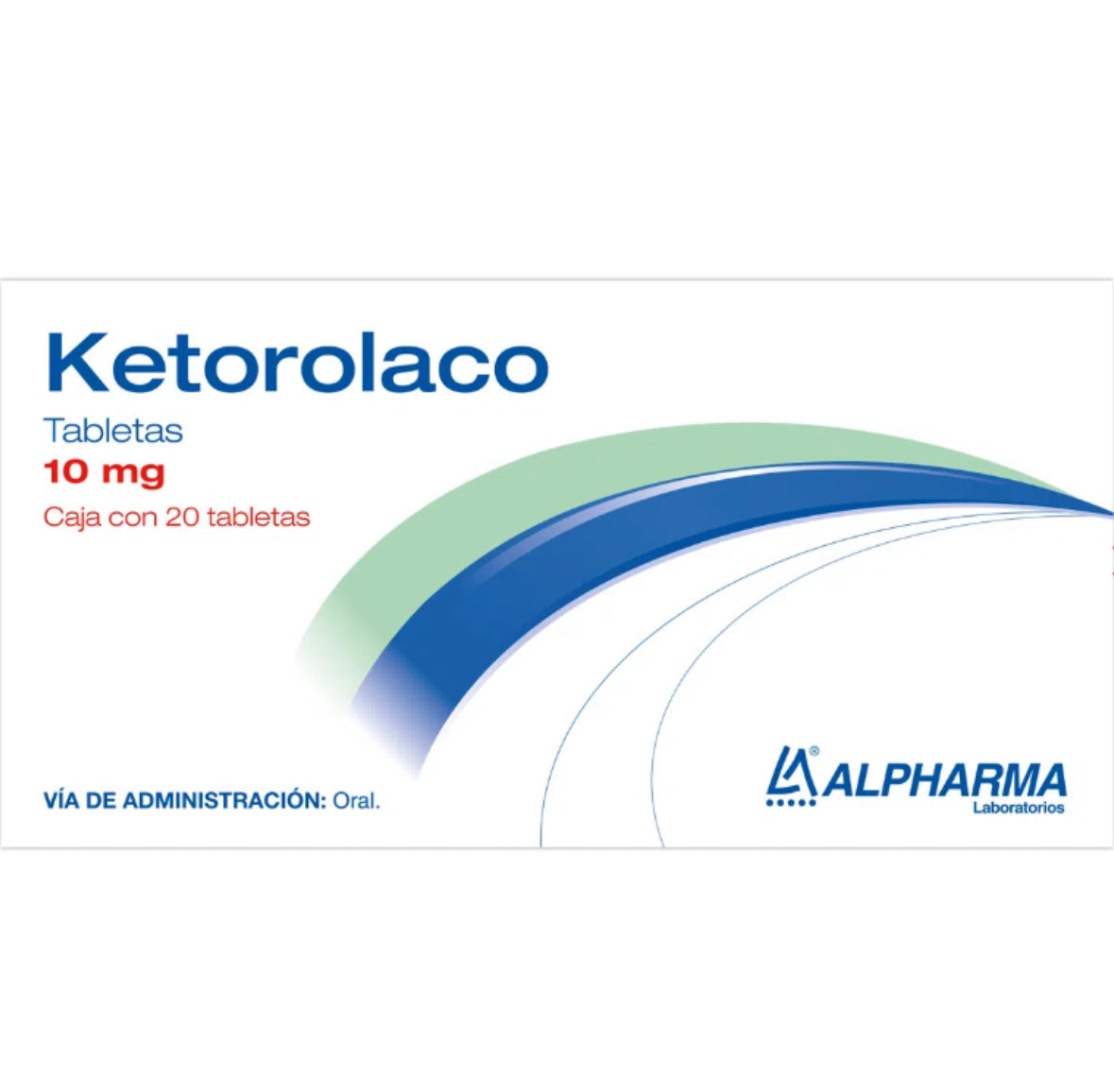 Ketorolaco 10 mg con 20 tabletas