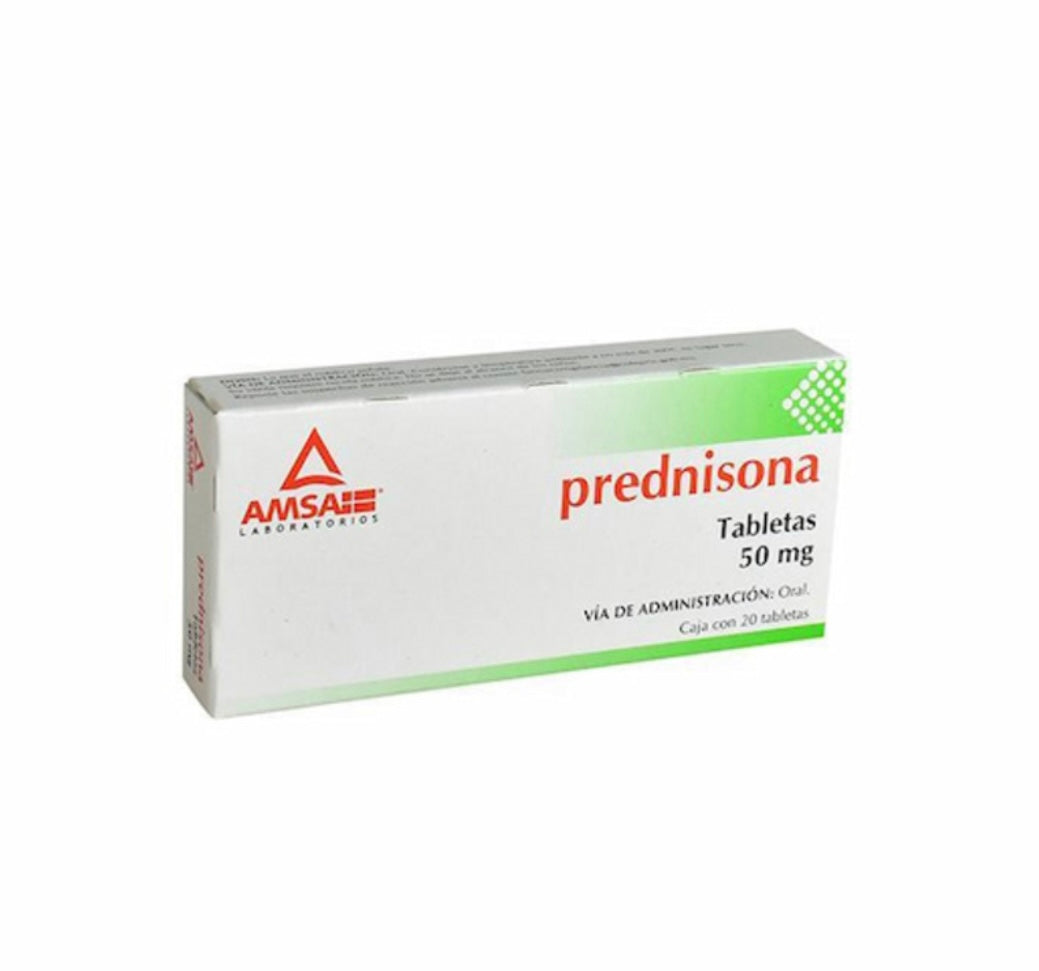 Prednisona 50 mg con 20 tabletas