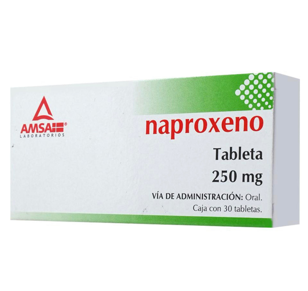 Naproxeno 250 mg con 30 tabletas