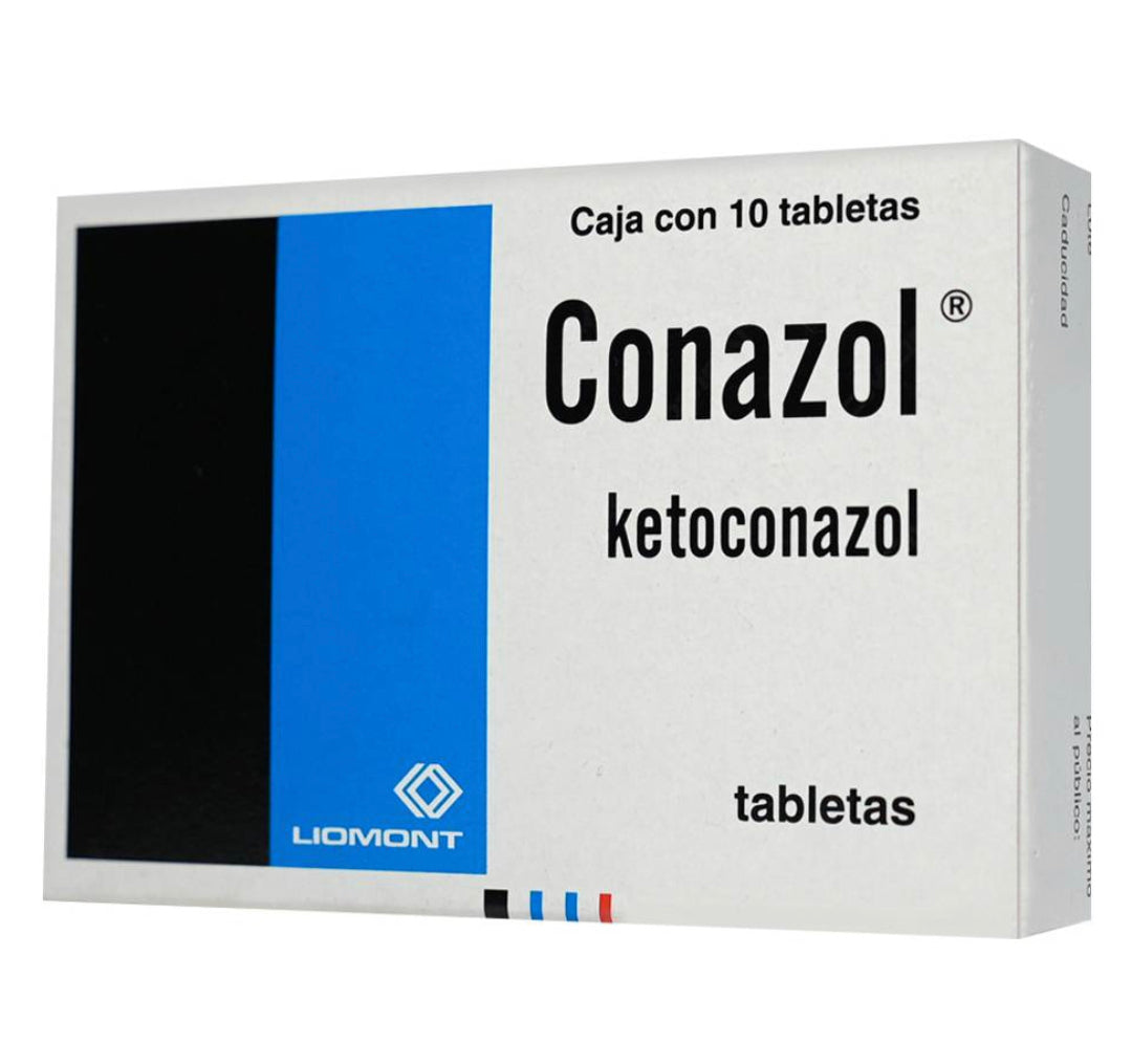 Conazol (Ketoconazol) 200 mg con 10 tabletas